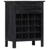 vidaXL Wine Rack Black 56x35x75 cm Solid Mango Wood