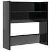 vidaXL Wall Shoe Cabinets 4 pcs High Gloss Black 60x18x60 cm Engineered Wood