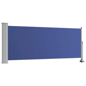 vidaXL Patio Retractable Side Awning 100x300 cm Blue
