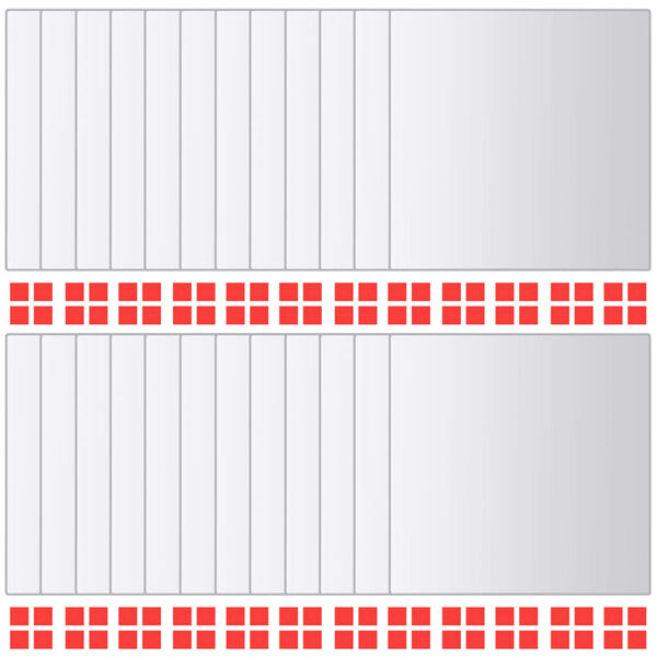 vidaXL 48 pcs Mirror Tiles Square Glass