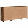 vidaXL Sideboard with LED Lights Smoked Oak 142.5x37x67 cm