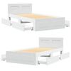 vidaXL Bed Frame with Headboard without Mattress White 90x200 cm