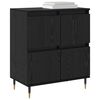 vidaXL Storage Cabinet 3 pcs Black Oak 60 x 35 x 70 cm