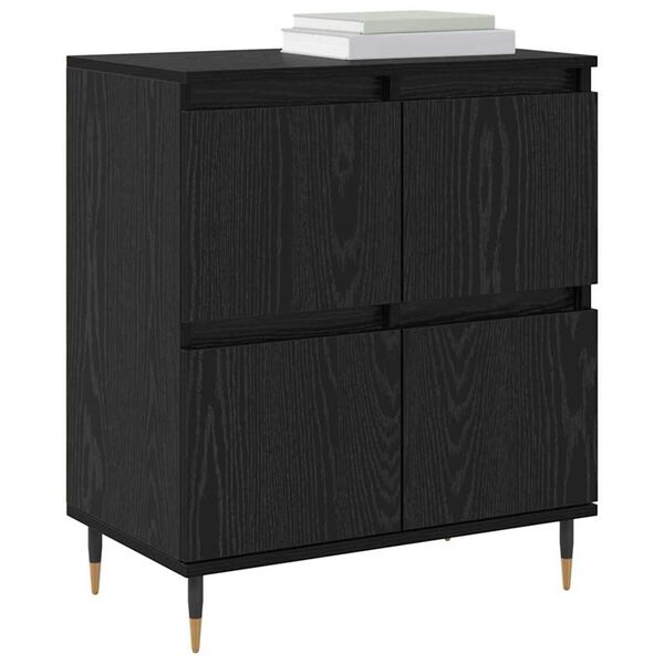 vidaXL Storage Cabinet 3 pcs Black Oak 60 x 35 x 70 cm
