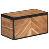 vidaXL Storage Box 60x30x30 cm Solid Wood Acacia and Iron