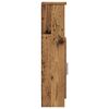vidaXL Bathroom Cabinet with Roll Holder Old Wood 20.5x22x90 cm