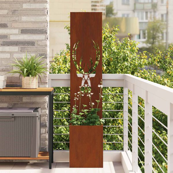 vidaXL Garden Privacy Screen Rusty 32 x 150 cm Weathering steel