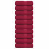 vidaXL Wash Towels FROGN 10 pcs Bordeaux 30 x 30 cm 360 100% Cotton