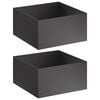 vidaXL Garden Planter 2 pcs Black 100 x 100 x 40 cm Cold-rolled Steel