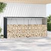 vidaXL Garden Log Storage Shed Galvanised Steel 330x84x152 cm Anthracite