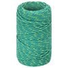 vidaXL Multipurpose Utility Rope 2 mm 250 m Green PP 27 kg Max Load