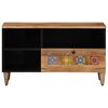 vidaXL TV Cabinet Natural 80 x 33.5 x 46 cm Solid Mango Wood