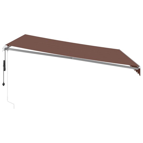 vidaXL Automatic Retractable Awning Brown 400x350 cm