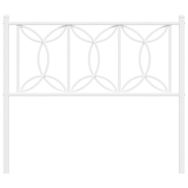 vidaXL Metal Headboard White 107 cm