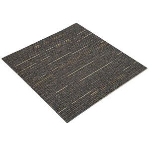 vidaXL Carpet Tile Striped Light Brown 50 x 50 cm 36 pcs