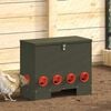 vidaXL Chicken Feeder 2 pcs Olive Green 60.5 x 29 x 51 cm