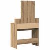vidaXL Dressing Table Black oak 80 x 41 x 144.5 cm Engineered wood