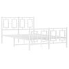 vidaXL Metal Bed Frame without Mattress with Footboard White 120x200cm