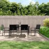 vidaXL 7 Piece Garden Dining Set Poly Rattan and Steel