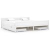 vidaXL Bed Frame without Mattress White Solid Wood Pine 200x200 cm