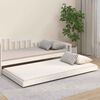 vidaXL Bed Frame without Mattress White 100x200 cm Solid Wood Pine