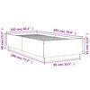 vidaXL Bed Frame with LED without Mattress Sonoma Oak 100x200 cm
