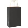 vidaXL Paper Bags 250 pcs with Handles Black 21x11x31 cm