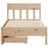vidaXL Bed Frame without Mattress 75x190 cm Small Single Solid Wood Pine