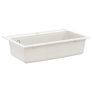 vidaXL Sink Granite 795 x 505 mm White
