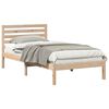 vidaXL Bed Frame with Headboard Brown 90 x 200 cm Solid Pine Wood