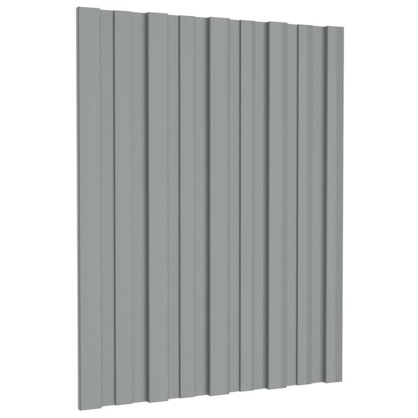 vidaXL Roof Panel 36 pcs Grey 60 x 45 cm Galvanised steel