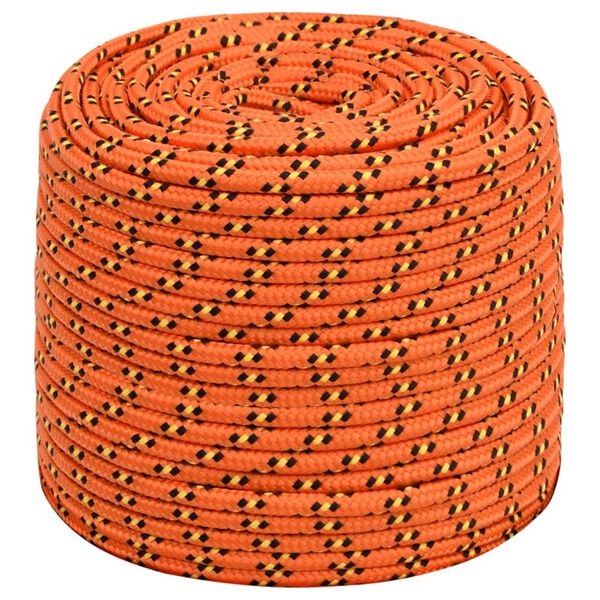 vidaXL Boat Rope Orange 10 mm 25 m Polypropylene