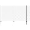 vidaXL Chainlink Fence with Post 10 x 1.4 m PVC-Coated Steel Grey Mesh