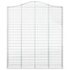 vidaXL Arched Gabion Baskets 5 pcs 200x30x220/240 cm Galvanised Iron