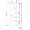 vidaXL Shoe Cabinet Old Wood 80x35.5x180 cm Engineered Wood