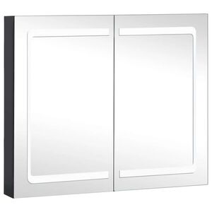 vidaXL Bathroom Cabinet | Anthracite | MDF, Glass | Medium | Bathroom Cabinet