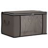 vidaXL Storage Box with Transparent Side Window Grey 55 x 35 x 32 cm