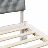 vidaXL Bed frame White and light grey 100 x 200 cm Solid pine wood