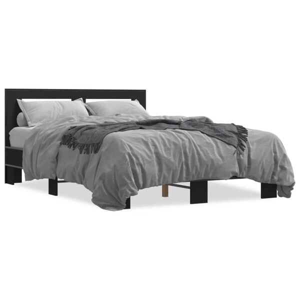 vidaXL Bed Frame without Mattress Black 120x200 cm