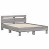 vidaXL Bed Frame with LED without Mattress Grey Sonoma 120x190 cm Small Double