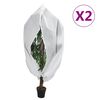vidaXL Plant Fleece Covers with Zip 2 pcs 70 g/m&sup2; 3.14x2.5 m