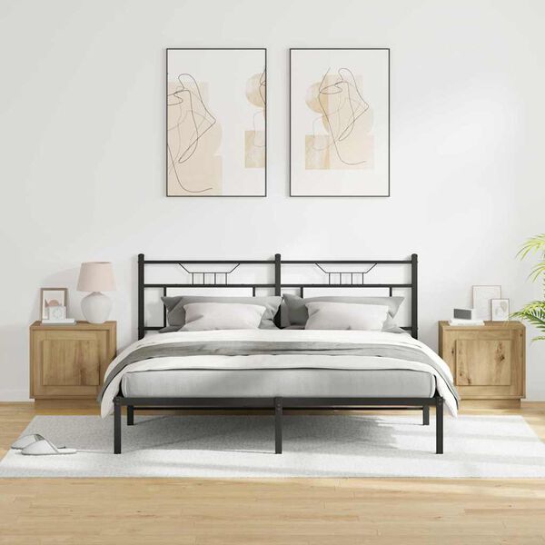 vidaXL Bedside Cabinet 2 pcs Artisan Oak 44 x 34.5 x 45 cm