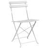 vidaXL Garden Folding Chair Folding 2 pcs White 42 x 46 x 82cm Metal