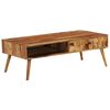 vidaXL Coffee Table Solid Acacia Wood with Honey Finish 110x50x37 cm