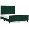 vidaXL Bed Frame without Mattress Dark Green 140x190 cm Velvet