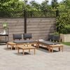 vidaXL Garden Sofa Set 3 pcs Brown and Grey