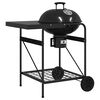 vidaXL Outdoor Grill with Wheel Black 91 x 71 x 107 cm Metal