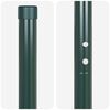 vidaXL Fence Posts 2 pcs Green Powder-coated steel