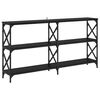 vidaXL Console Table Black Oak 156 x 28 x 80.5 cm Engineered Wood