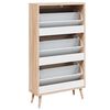 Finori Shoe Cabinet Bali 49A Sonoma Oak and Cane Print